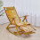 Living And Home Bamboo Rocking Chair Foldable Recliner 2