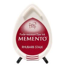 Rhubarb Stalk Memento Dew Drop Rubber Stamp Ink Tsukineko Pads