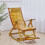 Living And Home Bamboo Rocking Chair Foldable Recliner 3