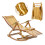 Living And Home Bamboo Rocking Chair Foldable Recliner 5