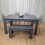 Dark Grey Dining Table with 4 Diamond Stitched Grey Chairs and 1 Bench 4