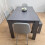 Dark Grey Dining Table with 4 Diamond Stitched Grey Chairs and 1 Bench 8