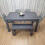 Dark Grey Dining Table with 4 Diamond Stitched Grey Chairs and 1 Bench 2