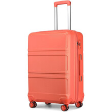 (20 inch) Coral Pink Fashion Luggage ABS Hard Shell Trolley Travel Case with TSA Lock