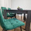 Grey Dining Table and 4 Green Velvet Tufted Chairs with 1 Bench 5