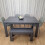 Dark Grey Dining Table with 4 Diamond Stitched Grey Chairs and 1 Bench 3