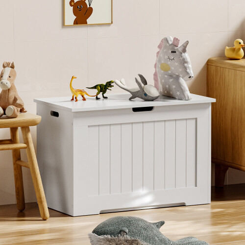 Living And Home White Kids Toy Storage Box Organizer