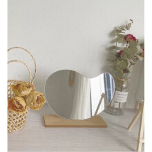 Makeup Mirror Ins Irregular Acrylic Decorative Mirror Wooden Base Cosmetic de maquillaje Beauty Tools