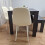 Dining Table Set 4 Grey Dining Table and 4 Diamond Padded Stitched Cream Chairs with 1 Bench 6