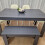 Dining Table Set 4 Grey Dining Table and 4 Diamond Padded Stitched Cream Chairs with 1 Bench 3