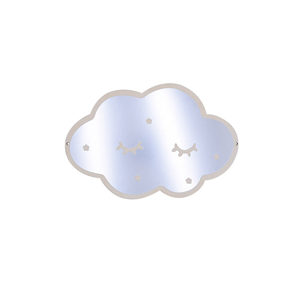 Ins Nordic Wooden Crown Cloud Ice Cream Stars Cat Children Acrylic Decorative Mirror Home Wall Decoration Artwork Mirror Tools Grey