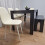 Dining Table Set 4 Grey Dining Table and 4 Diamond Padded Stitched Cream Chairs with 1 Bench 12