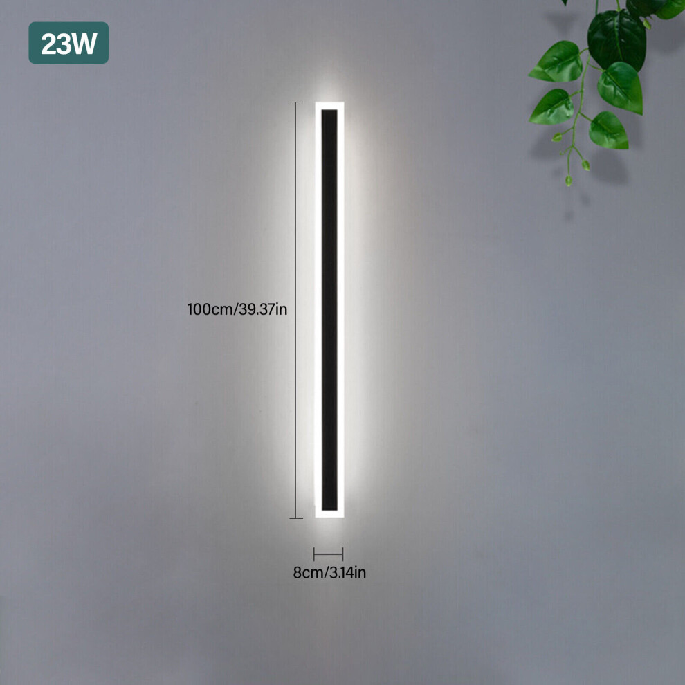 (100cm & Cool White) LED Wall Light Sconce Waterproof Outdoor Modern Lamp Exterior Lights Long Strip