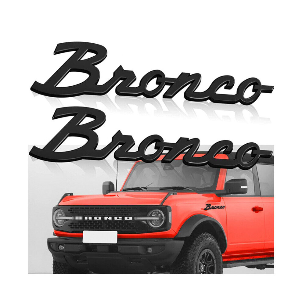 (Glossy ) 3D Metal Ford Bronco Letter Emblem Fender Sticker Black 4754135873218