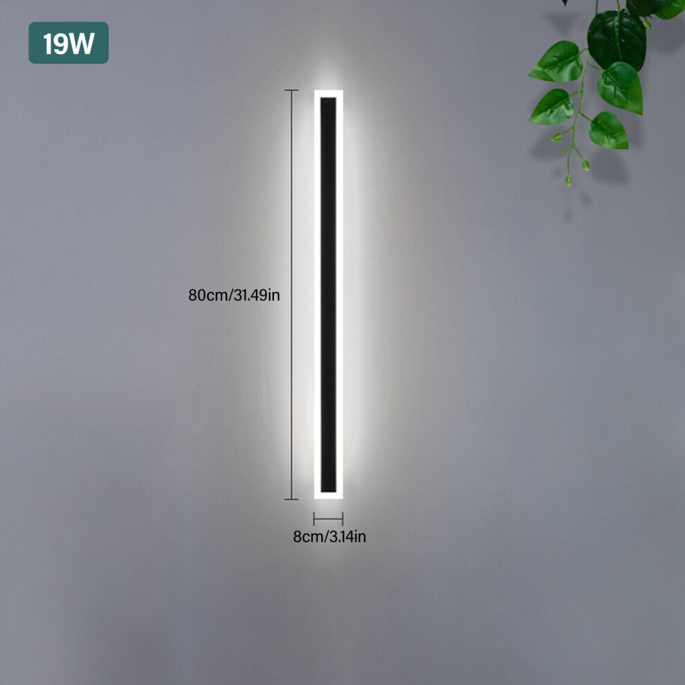 Srj Star (80Cm & Cool White) Led Wall Light Sconce Waterproof Outdoor Modern Lamp Exterior Lights Long Strip