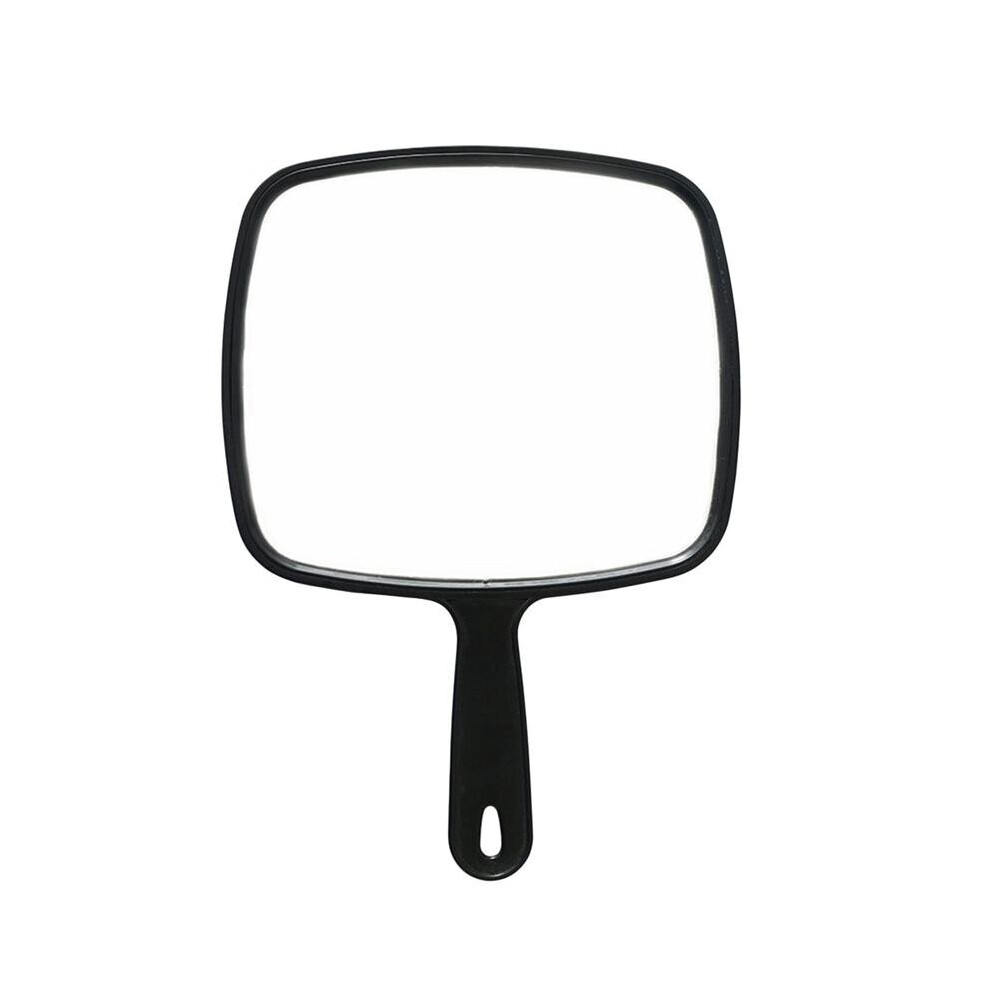 Multicoloured Professional Handheld Salon Barbers Hairdressers Mirror With Handle (Black)