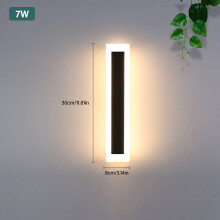 ( 30cm & Warm White) LED Wall Light Sconce Waterproof Outdoor Modern Lamp Exterior Lights Long Strip