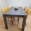 Grey Dining Table and 4 Mustard Stitched Chairs Kitchen Dining Table for 4 Dining Room Dining Set 3