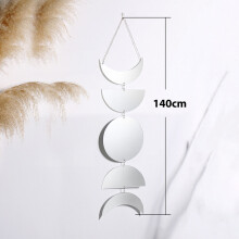 Mirror Decoration Nordic Wall Hanging Sun Moon Acrylic Wall Decoration Creative Home Mirror living room decor pendant