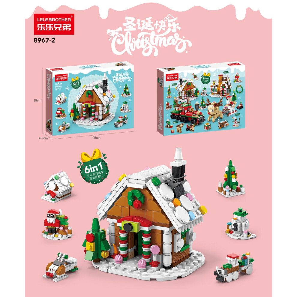 (307PCS snowhouse) New Christmas Minifigures Puzzle Kids Toys Gifts For Fit Lego Girl Boy