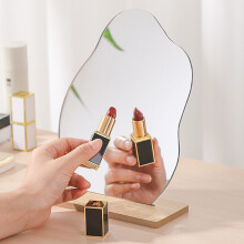 Irregular Mirror Dormitory Desktop Desktop Wooden Makeup Mirror Acrylic Home Shooting Dressing Mirror Bedroom Mirror