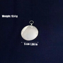 Silver Tibetan Polishing Furnishing Mirror Alloy Handicraft Auspicious Buddhism Gossip Mirror Indoor Altars Hanging Decorative