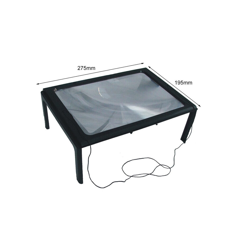 Brown 3X Lenses Large Sheet Magnifier Magnifying Glass Book Reading Lens Magnification Suitable For Seniors Reading Household Items