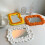 Rectangular Mirror Decorative Mirror Tabletop Ornament Photo Prop Ins Style Light Clay DIY Mirror 4