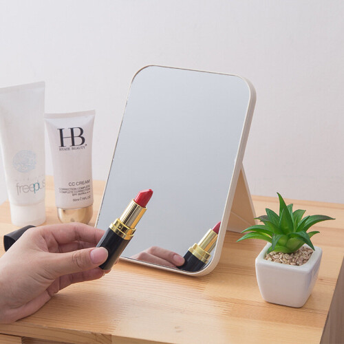 Makeup Mirror Desktop Dressing Mirror Square HD Princess Mirror Folding Portable Adjustable Makeup Mirror 1