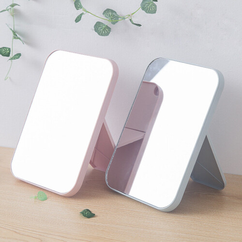 Makeup Mirror Desktop Dressing Mirror Square HD Princess Mirror Folding Portable Adjustable Makeup Mirror 2
