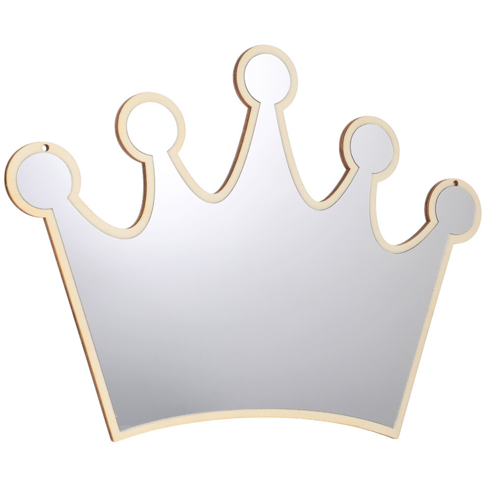 1Pc Children Room Acrylic Mirror Wall Stickers Crown Shape Mirror Wall Sticker Red