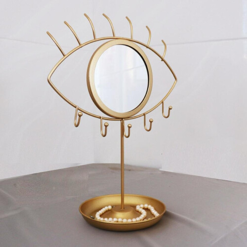 Nordic Multi-function Portable Desktop Mirror Eye Pattern Detachable Bathroom Dressing Table Creative Beauty Makeup Tool Mirror 1