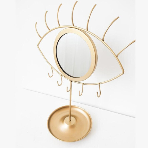 Nordic Multi-function Portable Desktop Mirror Eye Pattern Detachable Bathroom Dressing Table Creative Beauty Makeup Tool Mirror 2