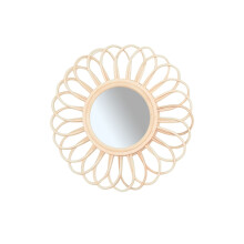Rattan Innovative Art Decoration Round Makeup Mirror Dressing Bedroom Bathroom Wall Hanging Mirrors Craft Photo Props