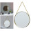 Round Hanging Mirror Decorative Geometry Wall Mounted Mirror with Chain 5
