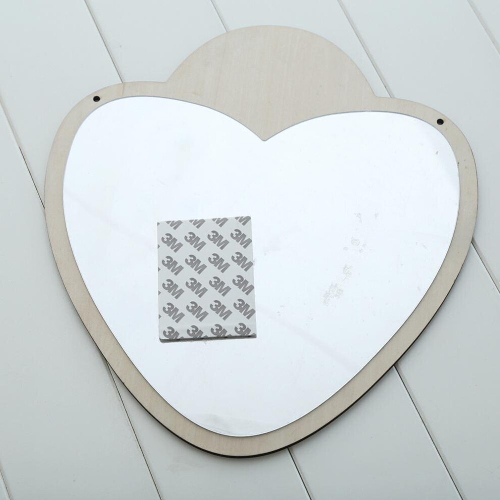 Kid Bedroom Nursery Decoration Shatterproof Acrylic Mirror Mural Bunny Crown Heart Butterfly Cloud Garden Wall Mirror Art Decor Brown