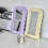 Wave Mirror Irregular Desktop Makeup Mirror for Bedroom Table Ins Style Plastic Framed Mirror Home Decor 2
