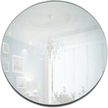 1 Pc Round Acrylic Mirror Tray 8inch Circle Candle Mirror Plate Decor Accessory for Wedding Centerpieces Decor Party Supplies