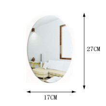 Wonderlife Mirror Wall Self-adhesive Oval Acrylic Self-adhesive Mirror Sticker Household Decoration Hd Glass Soft Mirror