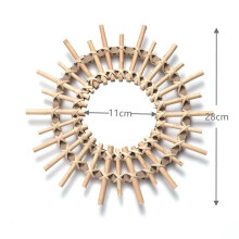 Willow Makeup Mirror Nordic Rattan Decorative Mirror Hand-woven Wall Hanging Living Room Porch Decoration Pendant Looking Glass