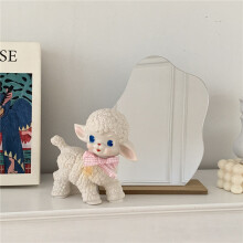 Home Desktop Makeup Mirror Irregular Mirror Acrylic lens Wooden Base Decoration Standing Mirror