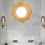 Sun Shape Decorative Mirror Rattan Innovative Art Decoration Round Makeup Mirror 3