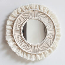 Wall Hanging Mirror Nordic Decor Bohemian Woven Tapestry Bedroom Decor Mirror Wall Decor Child Room Decorative Mirror