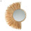 Rattan Hanging Mirror Straw Moroccan Wood Art Multi-function Acrylic Hanging Decorative 1