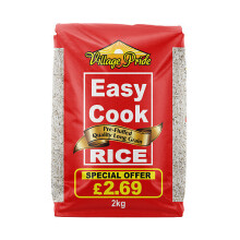 Village Pride Easy Cook Rice 2kg ( pack of 6 )