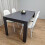 Dining Table set in Grey with 4 White Stitched Chairs Kitchen Dining 3
