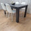 Dining Table set in Grey with 4 White Stitched Chairs Kitchen Dining 6