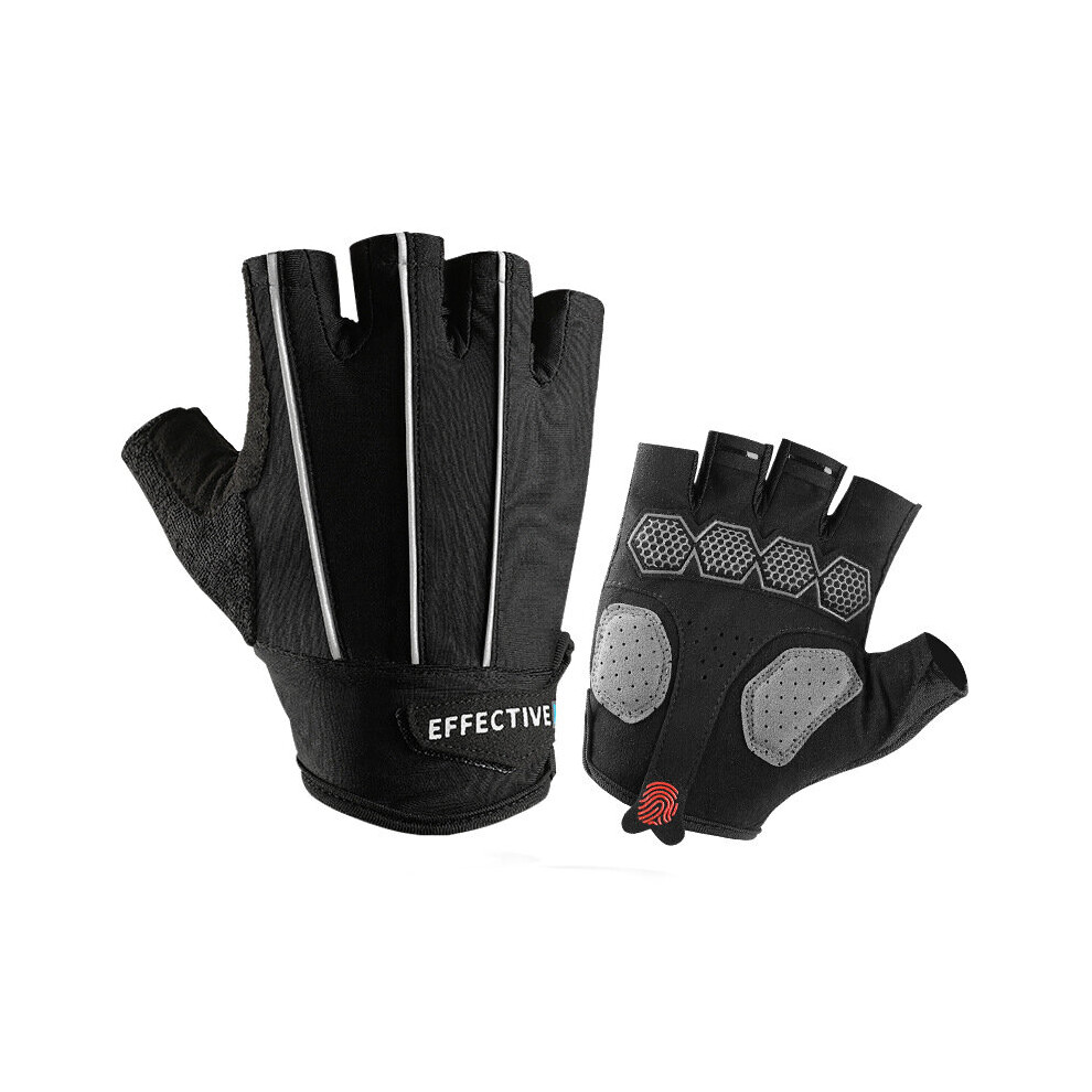 Golovejoy Motorcycle Half Finger Gloves Sport Riding Reflective Protective Outdoor Anti-Skid 3345535812481