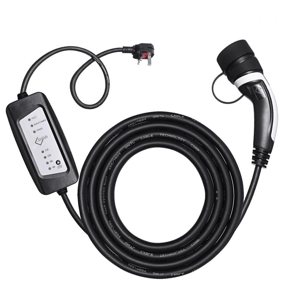 Electric 110V-240V 10A Portable Level 2 Ev Vehicle Car Charger Cable Plug Cord 7700920089538
