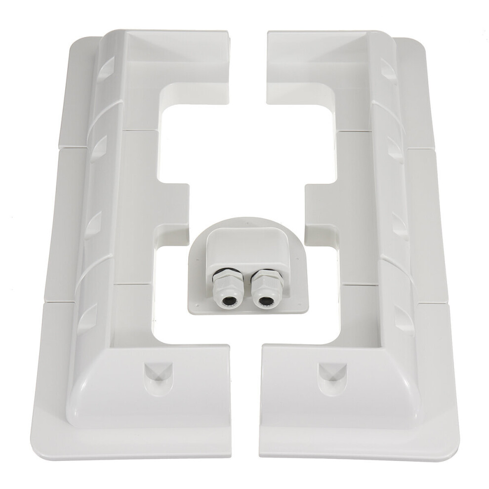 7Pcs Solar Panel Corner Cable Mounting Bracket White For Caravan Boat Rv Vehicle Roof 611890908873